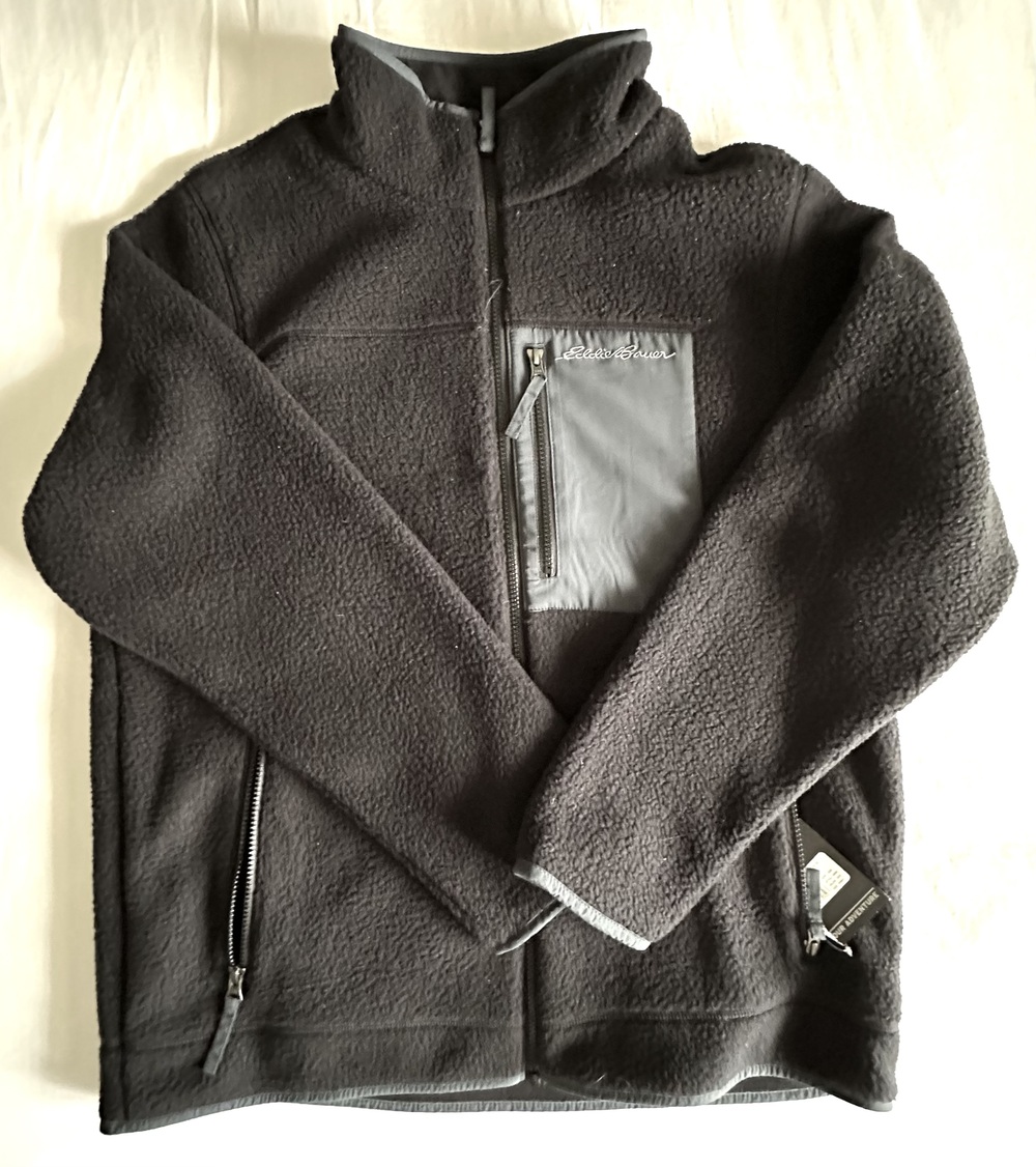 EDDIE BAUER Quest 300 Men's Fleece Jacket, size L, Black